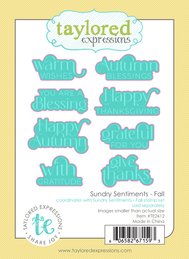 Taylored Expression - Sundry Sentiments Dies - Fall