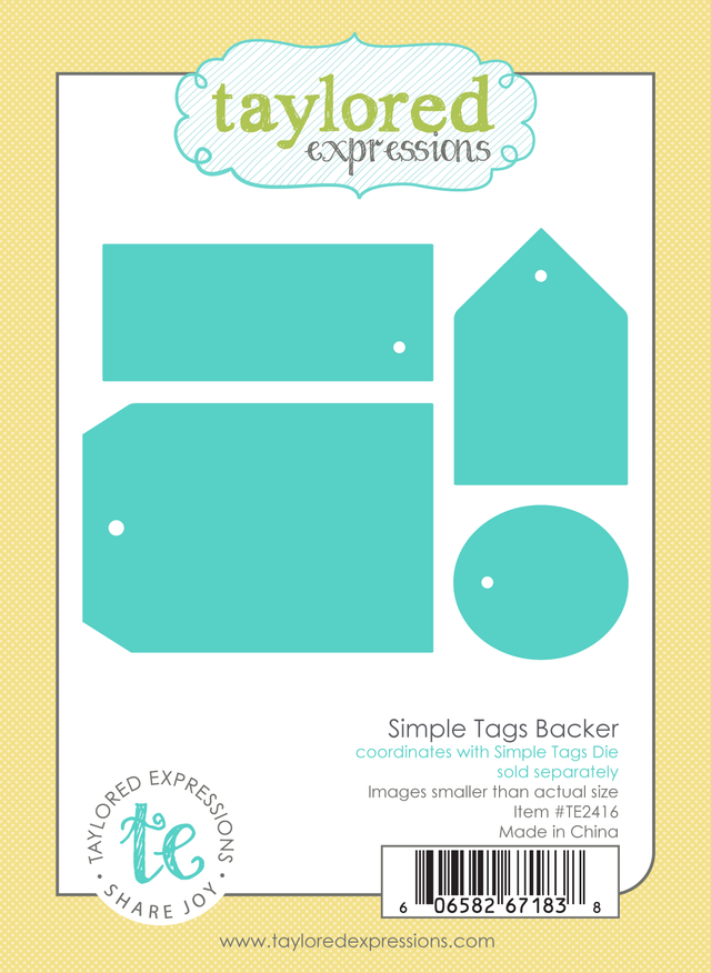 **NEW* - Taylored Expression - Simple Tags Backer Die Set