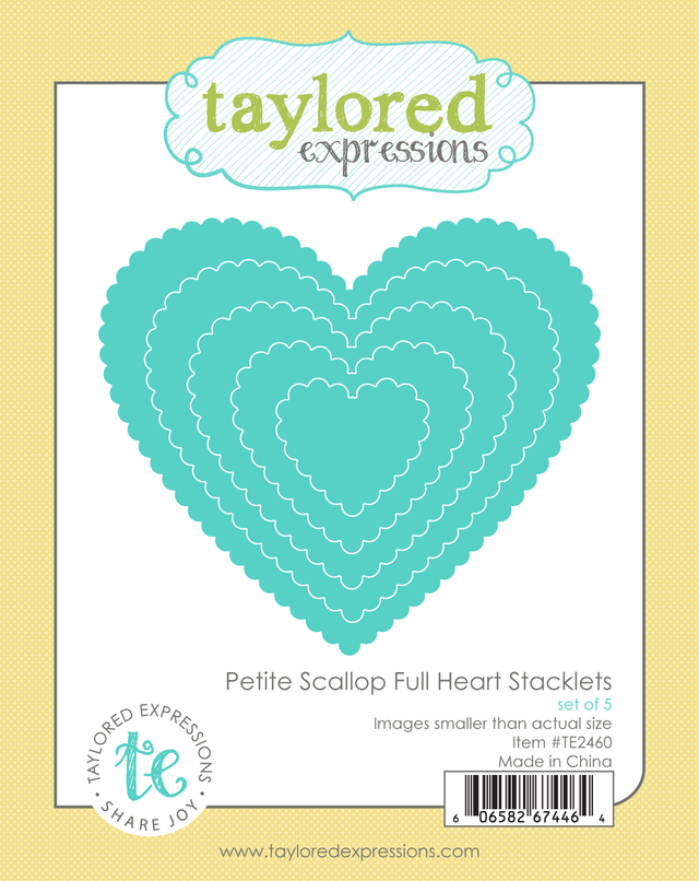 Taylored Expression - Petite Scallop Full Heart Stacklets Die Set