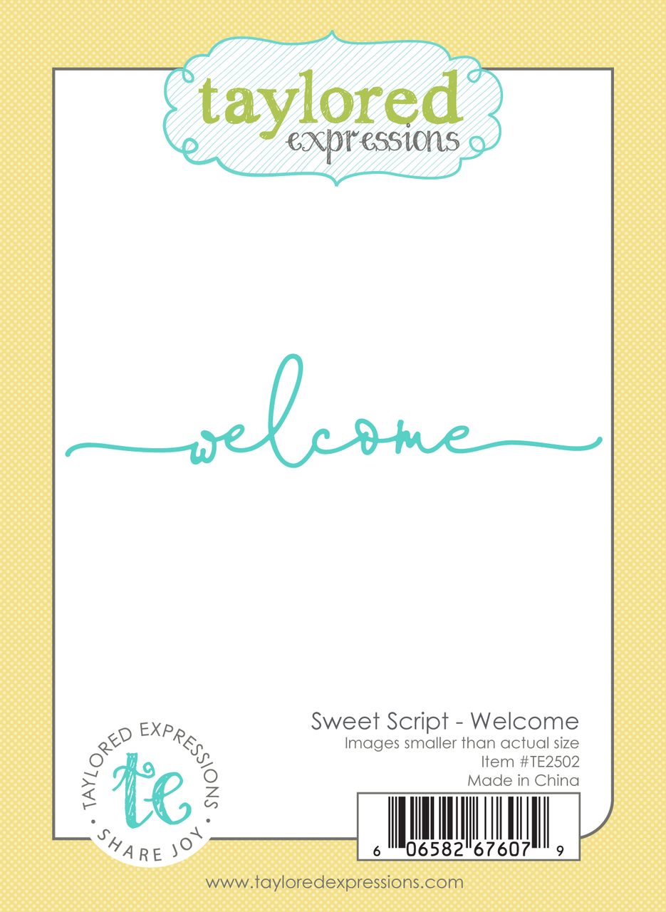 Taylored Expression - Sweet Script Die Set - Welcome