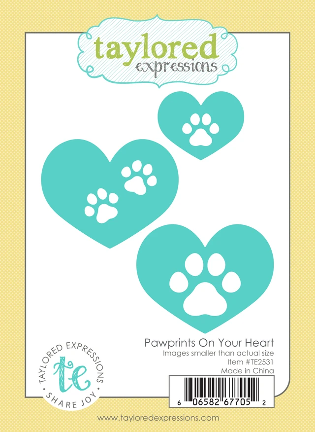 *NEW* - Taylored Expression - Pawprints On Your Heart Die Set