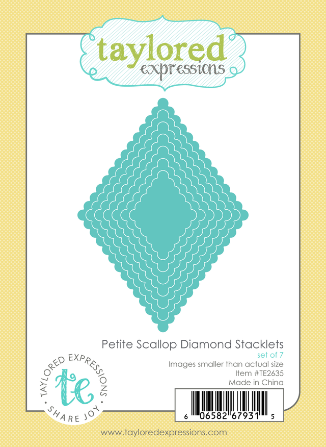 **NEW* - Taylored Expression - Petite Scallop Diamond Stacklets Die Set