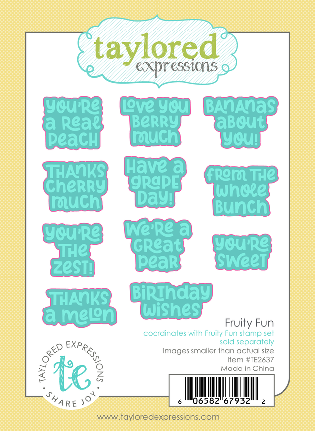 **NEW* - Taylored Expression - Fruity Fun Dies