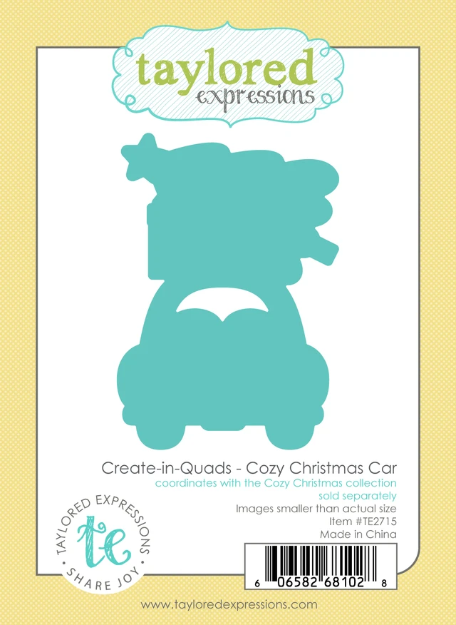 **NEW* - Taylored Expression - Create-in-Quads - Cozy Christmas Car Die