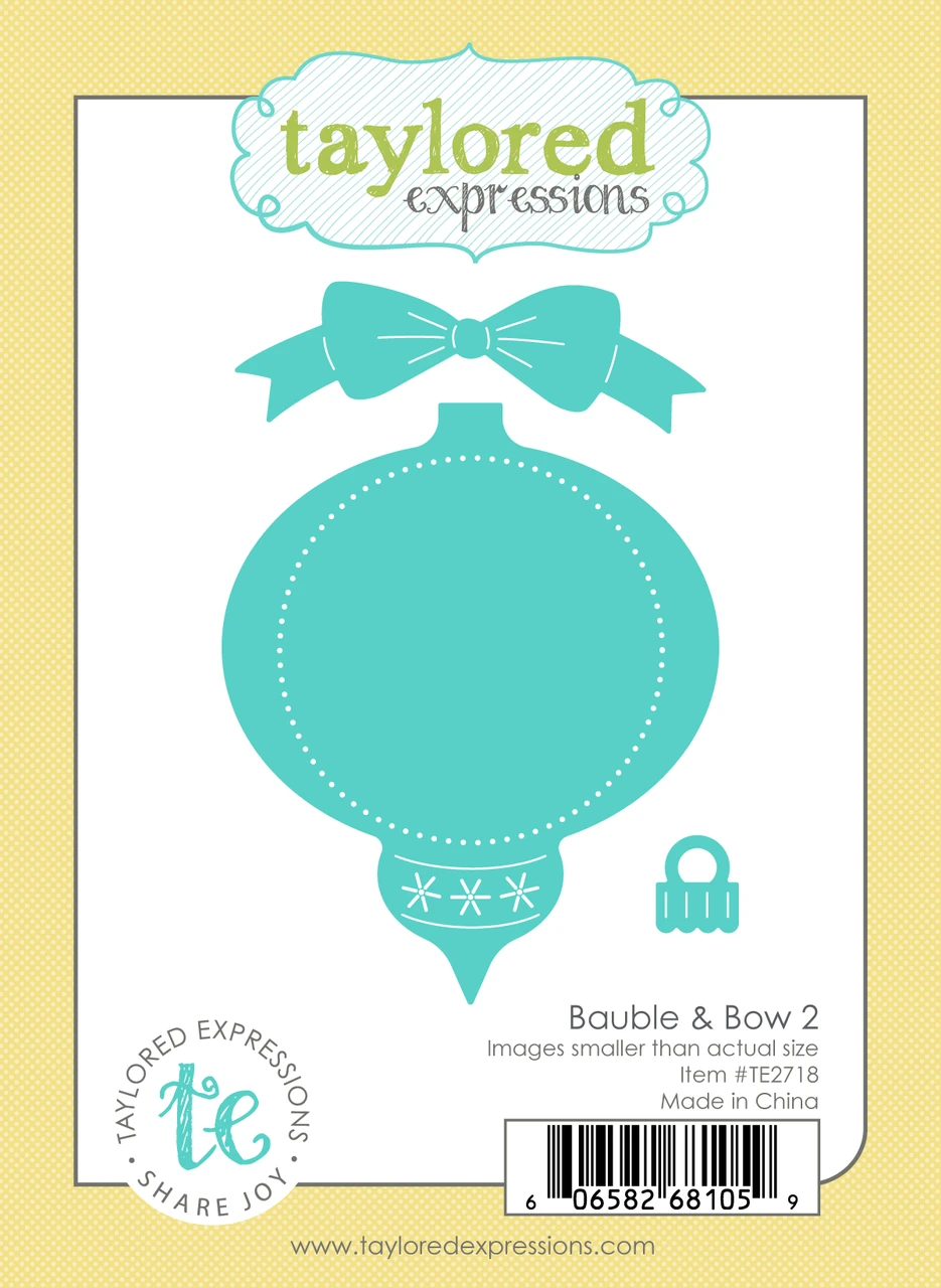 **NEW* - Taylored Expression - Bauble & Bow 2 Die Set