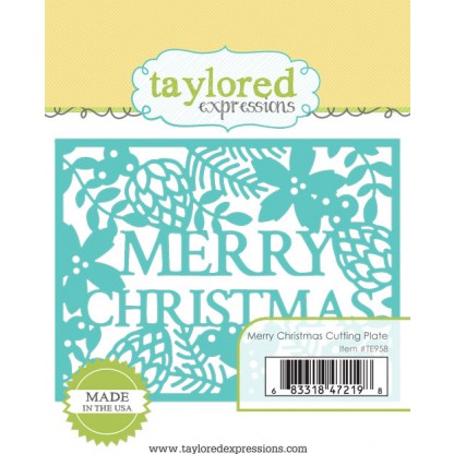 Taylored Expressions- Merry Christmas Cutting Plate