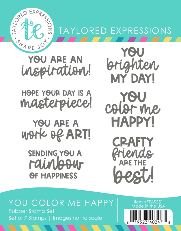 Taylored Expression - You Color Me Happy Stamp Set