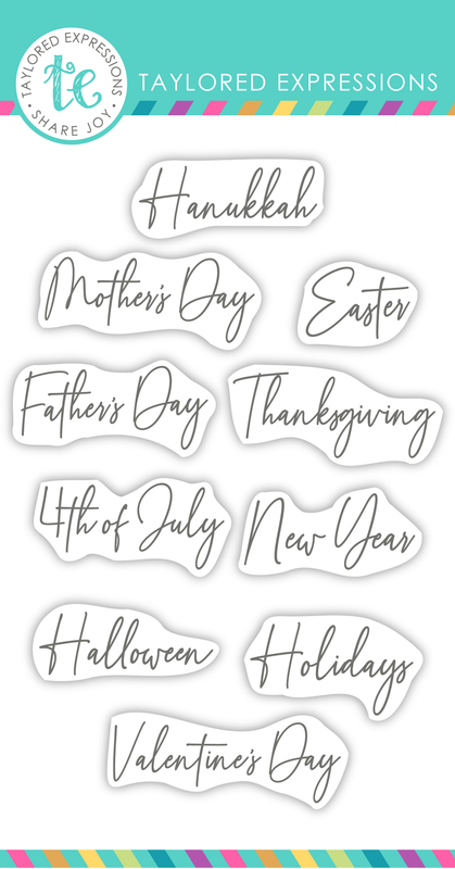 **NEW* - Taylored Expression - Big Happy Holidays Clear Stamp Set