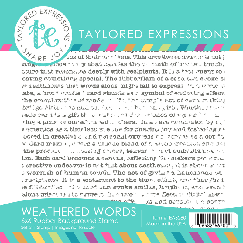 Taylored Expression - Weathered Words Background Stamp