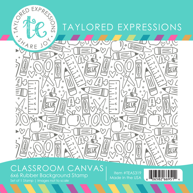 Taylored Expression - Classroom Canvas 6x6 Background Stamp