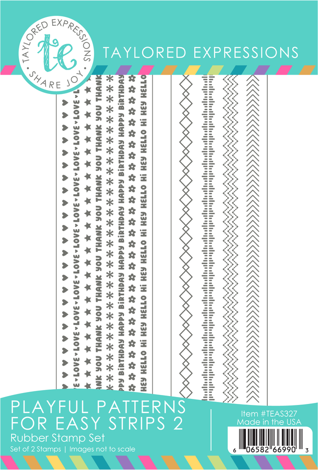 Taylored Expression - Playful Patterns for Easy Strips Stamp Set 2
