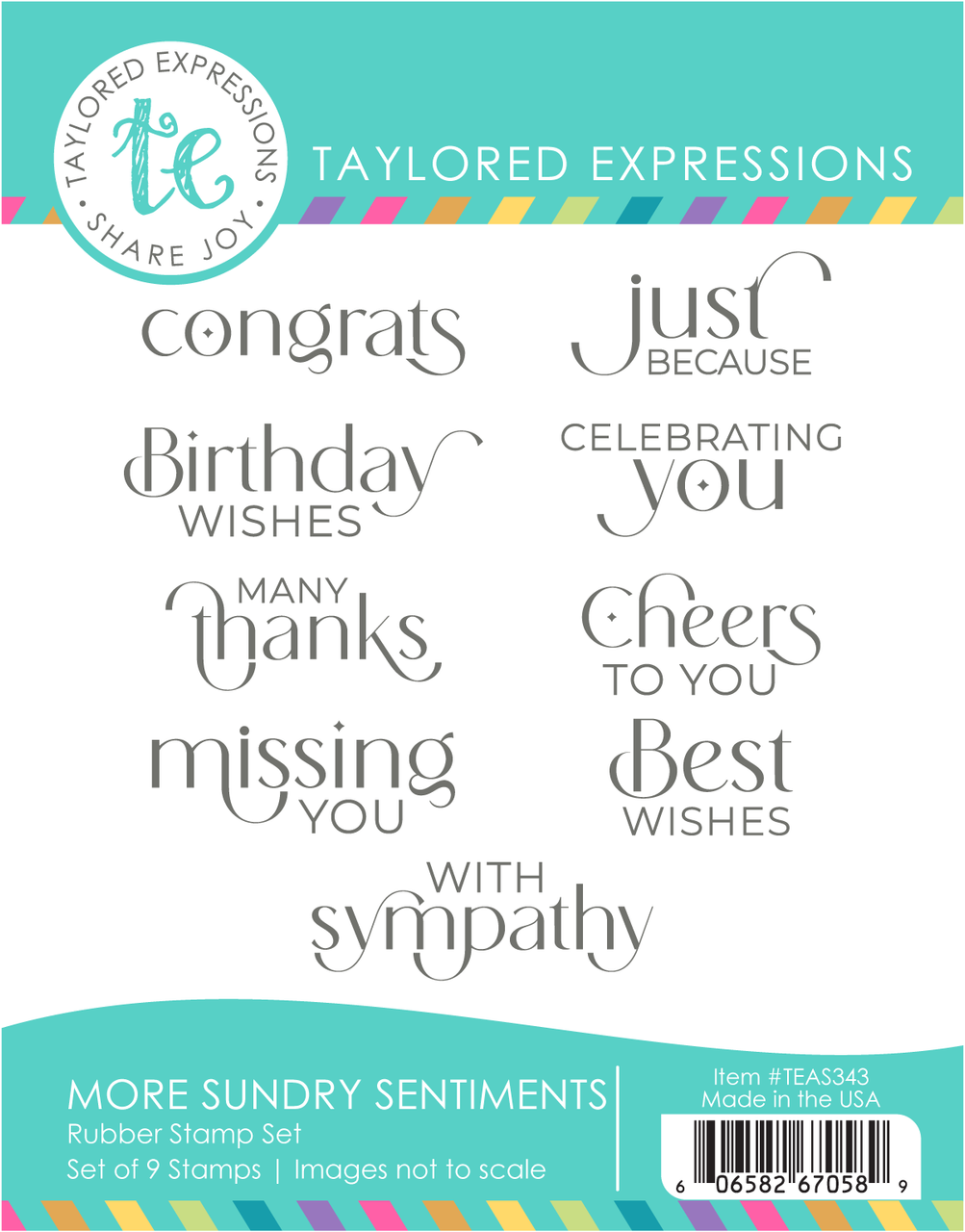 Taylored Expression - More Sundry Sentiments Stamp Set