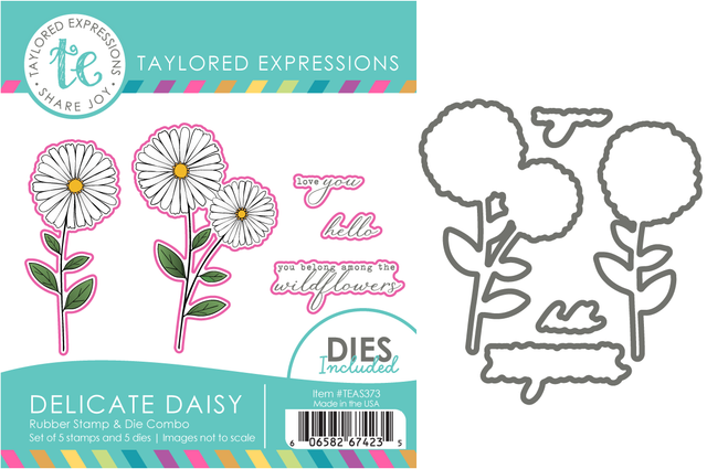 **NEW* - Taylored Expression - Delicate Daisy Stamp & Die Combo