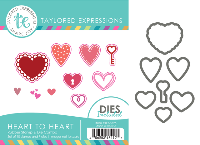 Taylored Expression - Heart to Heart Stamp & Die Combo