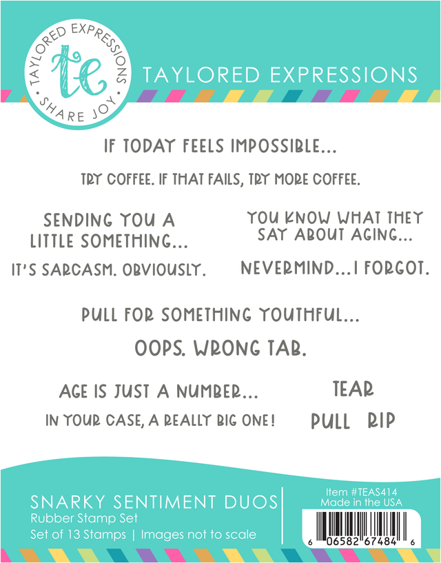 Taylored Expression - Snarky Sentiment Duos Stamp Set