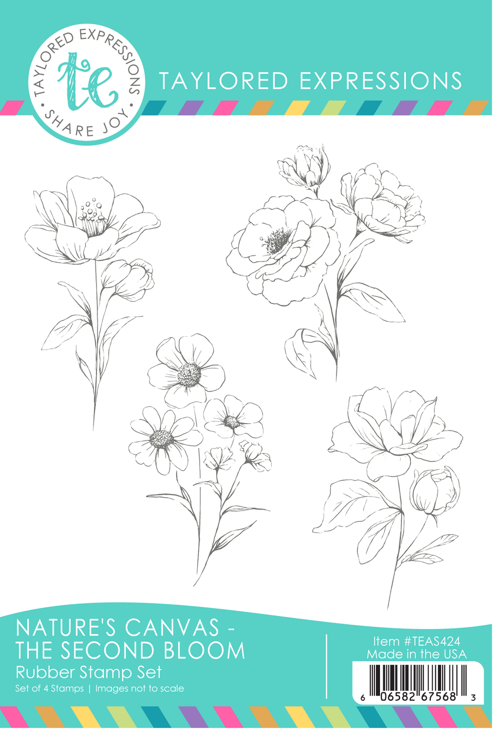 Taylored Expression - Nature's Canvas Stamp Set - The Second Bloom
