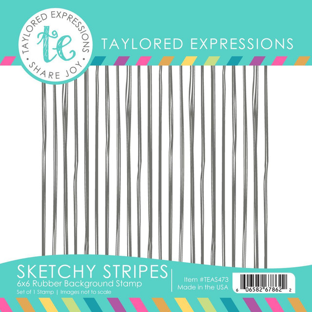 **NEW* - Taylored Expression - Sketchy Stripes 6x6 Background Stamp