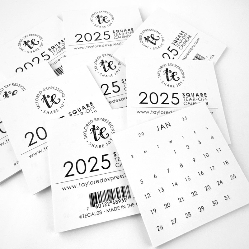 Taylored Expression - 2025 Square Tear-Off Calendars (set of 10)