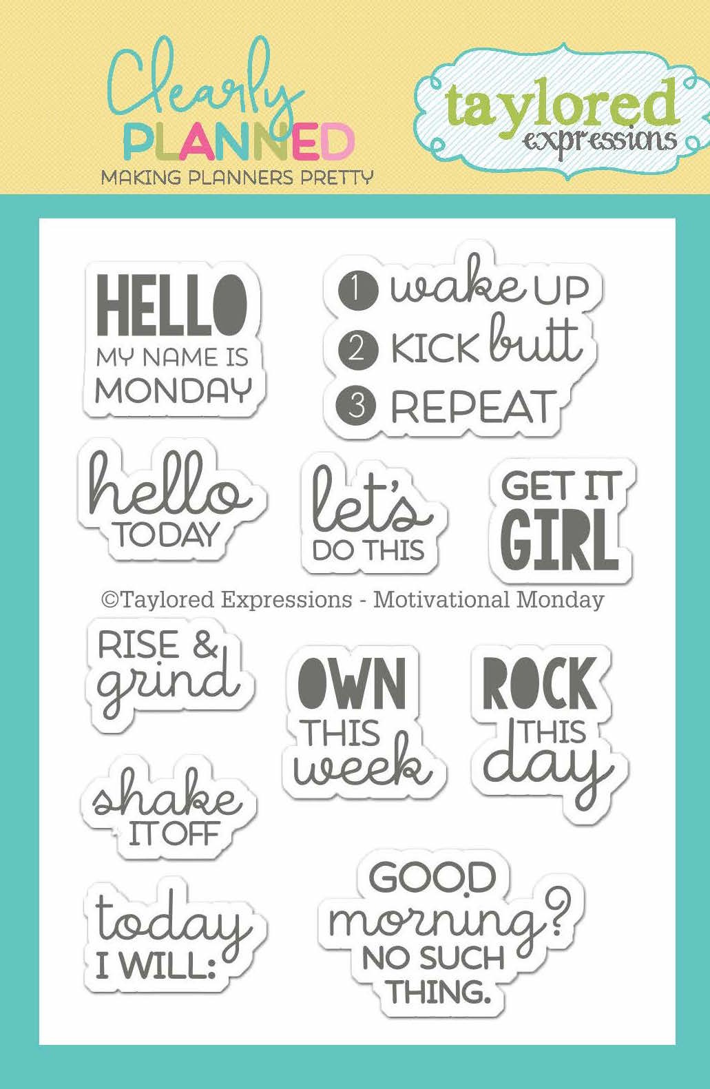 Taylored Expressions - Clearly Planned - Motivational Monday