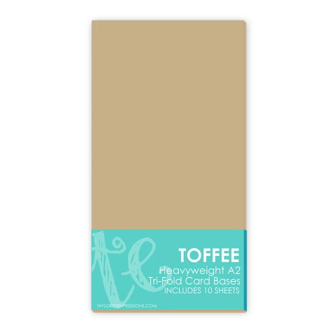 **NEW* - Taylored Expression - Heavyweight A2 Card Bases Toffee (Tri-Fold)