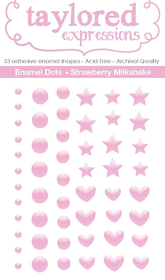 Taylored Expressions - TE Enamel Shapes - Strawberry Milkshake