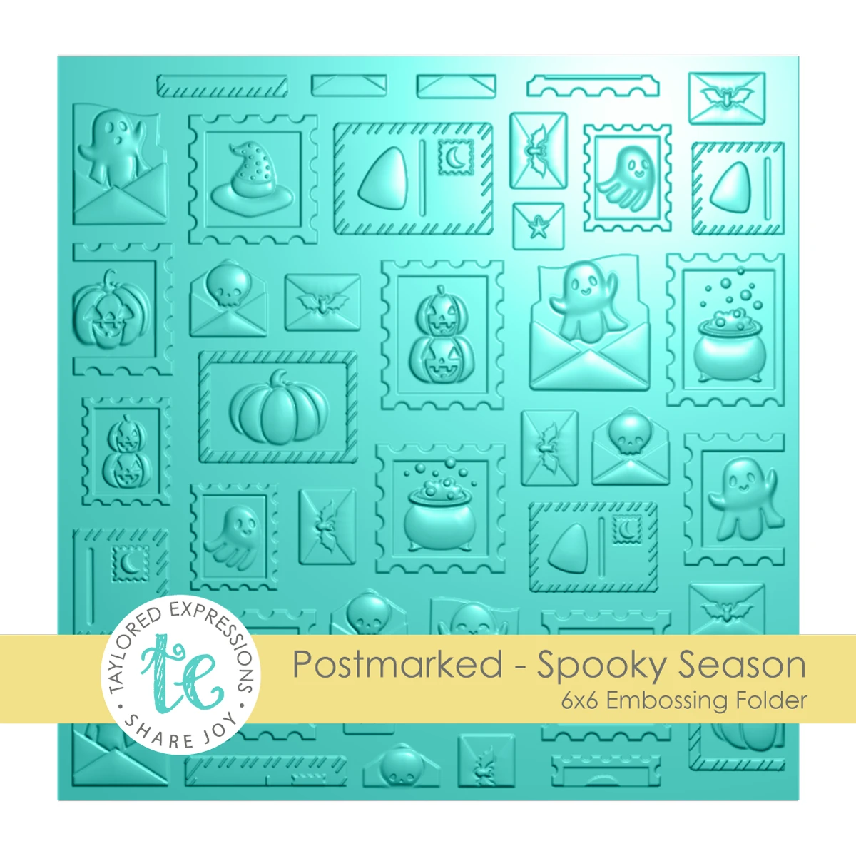 **NEW* - Taylored Expression - 3D Embossing Folder - Postmarked - Spooky Season