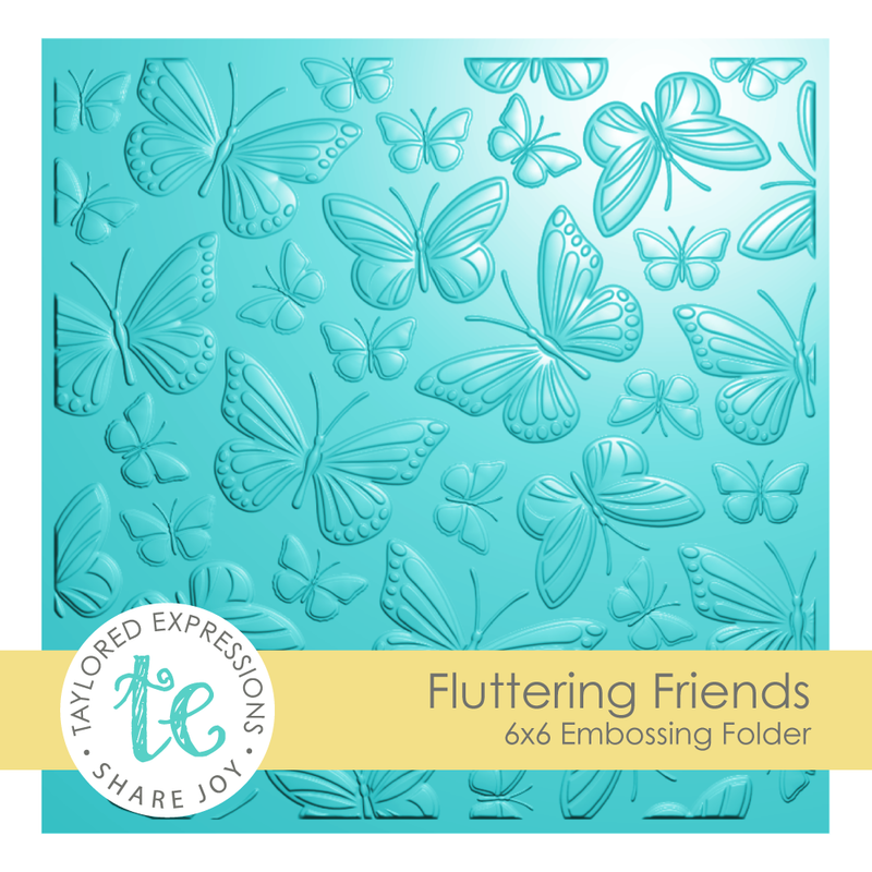 Taylored Expression - Fluttering Friends 3D Embossing Folder