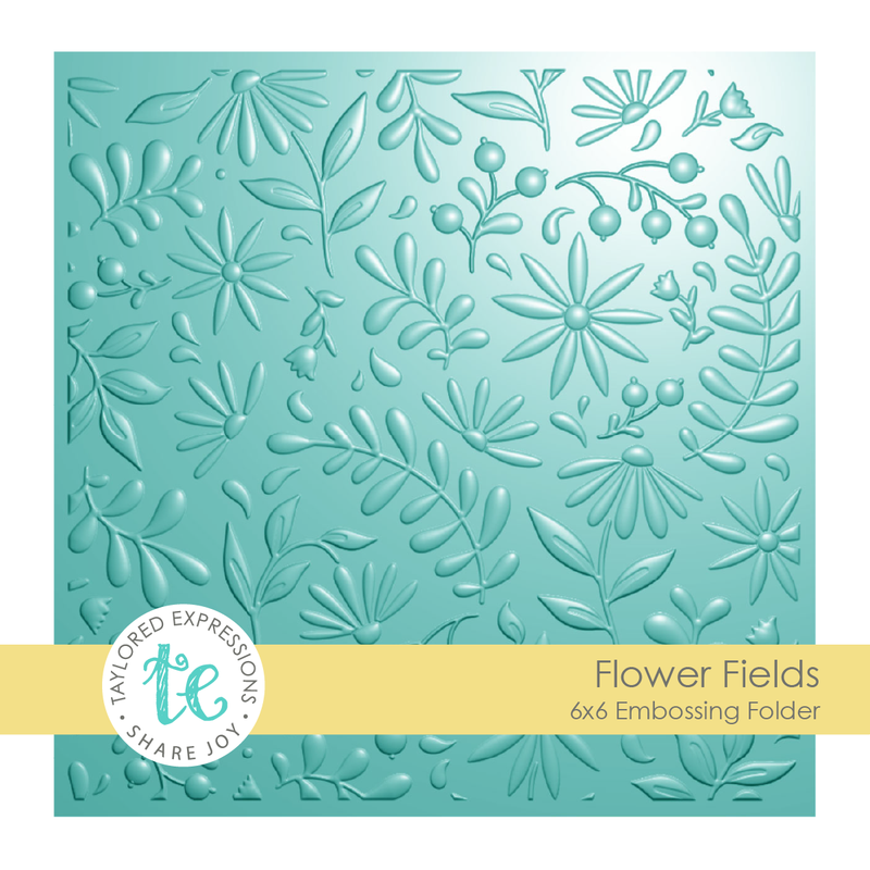 Taylored Expression - Flower Fields 3D Embossing Folder