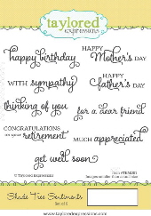 Taylored Expressions - Shade Tree Sentiments Stamp Set