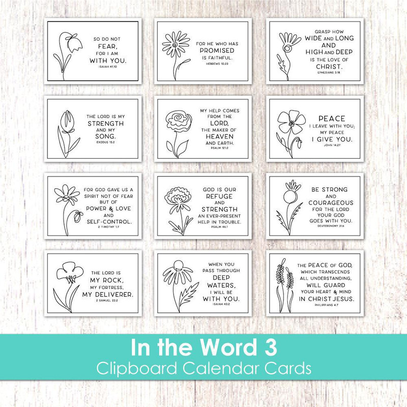 Taylored Expression - Clipboard Calendar Cards - In the Word 3