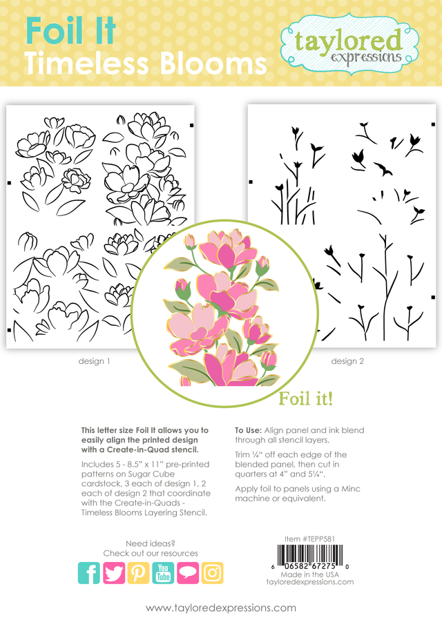 **NEW* - Taylored Expression - Foil It - Timeless Blooms