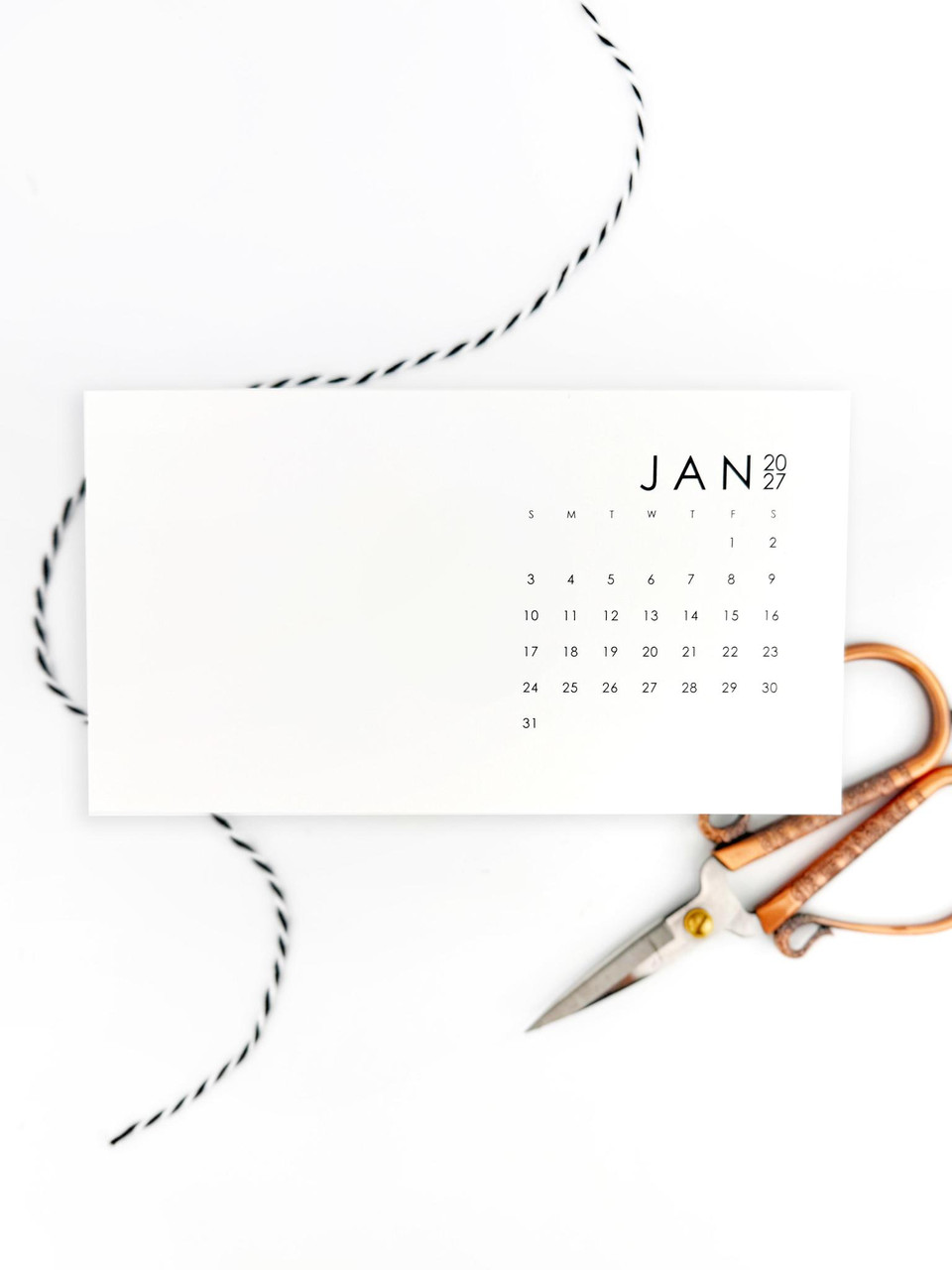Taylored Expression - 2027 Landscape Desk Calendar - Sugar Cube