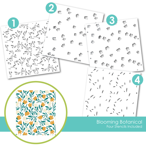Taylored Expression - Blooming Botanical Layering Stencil