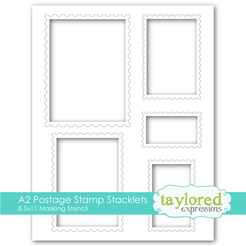 Taylored Expression - Masking Stencil - A2 Postage Stamp Stacklets