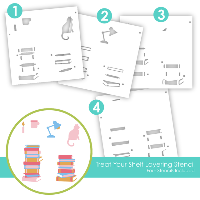 *NEW* - Taylored Expression - Treat Your Shelf Layering Stencil