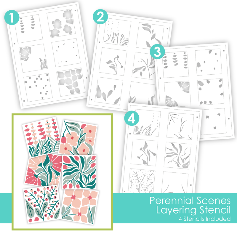 Taylored Expression - Perennial Scenes Layering Stencil
