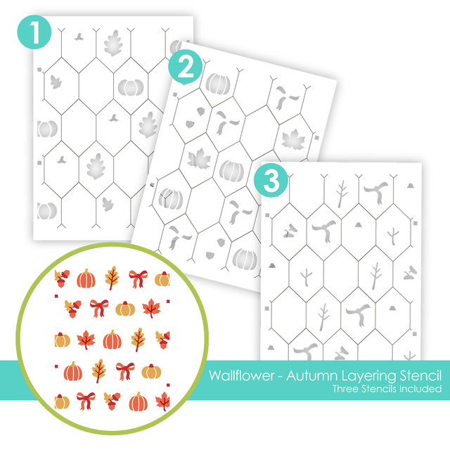 *NEW* - Taylored Expression - Wallflowers - Autumn Layering Stencil