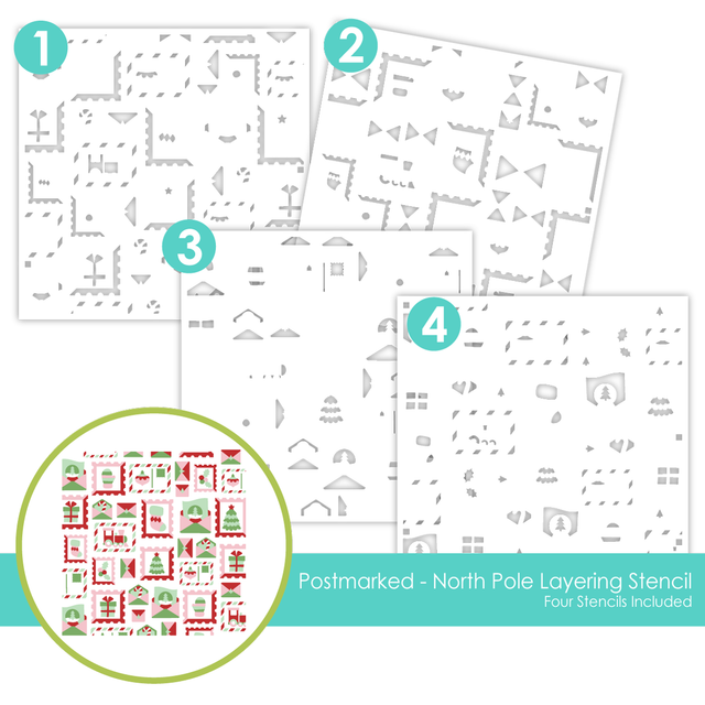 **NEW* - Taylored Expression - Postmarked - North Pole Layering Stencil