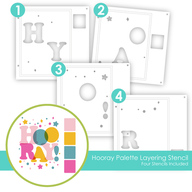 **NEW* - Taylored Expression - Hooray Palette Layering Stencil
