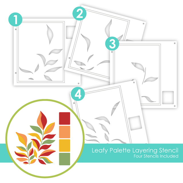 **NEW* - Taylored Expression - Leafy Palette Layering Stencil
