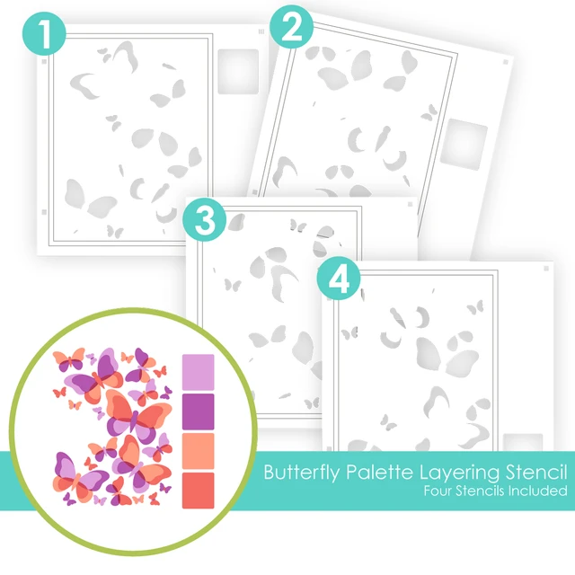 *NEW* - Taylored Expression - Butterfly Palette Layering Stencil