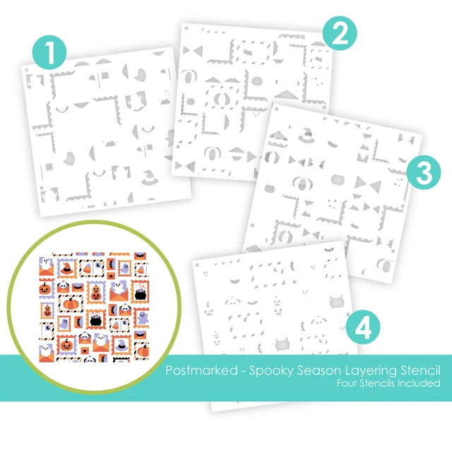 **NEW* - Taylored Expression - Postmarked - Spooky Season Layering Stencil
