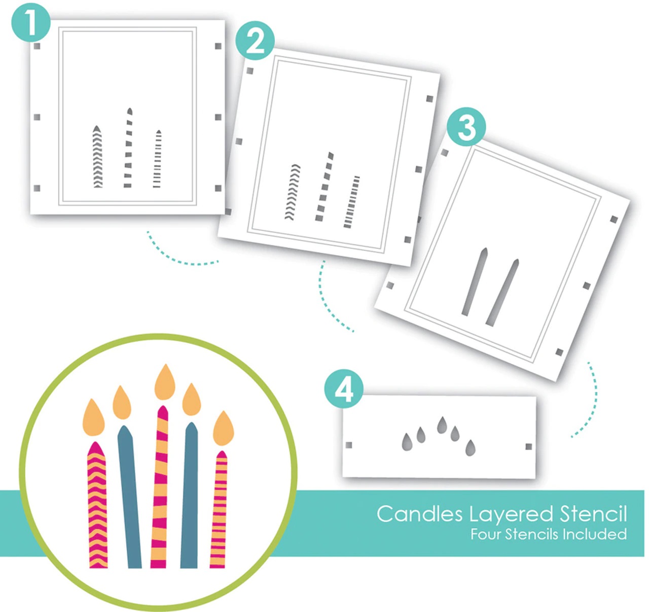 Taylored Expression - Candles Layering Stencil