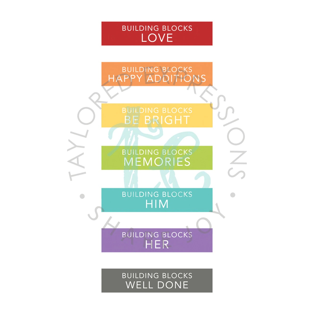 Taylored Expression - Building Blocks Simple Storage Stickers