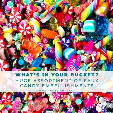 Trinity Stamps - What's In Your Bucket? Faux Candy Embellishment Mix