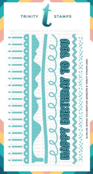 Trinity Stamps - Slimline Series: Celebration Borders Die Set