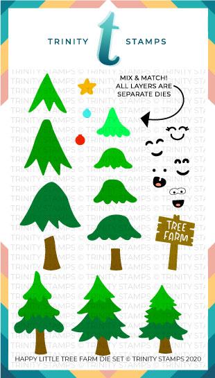 Trinity Stamps - Happy Little Tree Farm Die Set