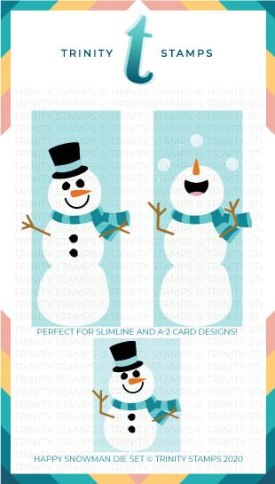 Trinity Stamps - Slimline Series Happy Snowman Die Set