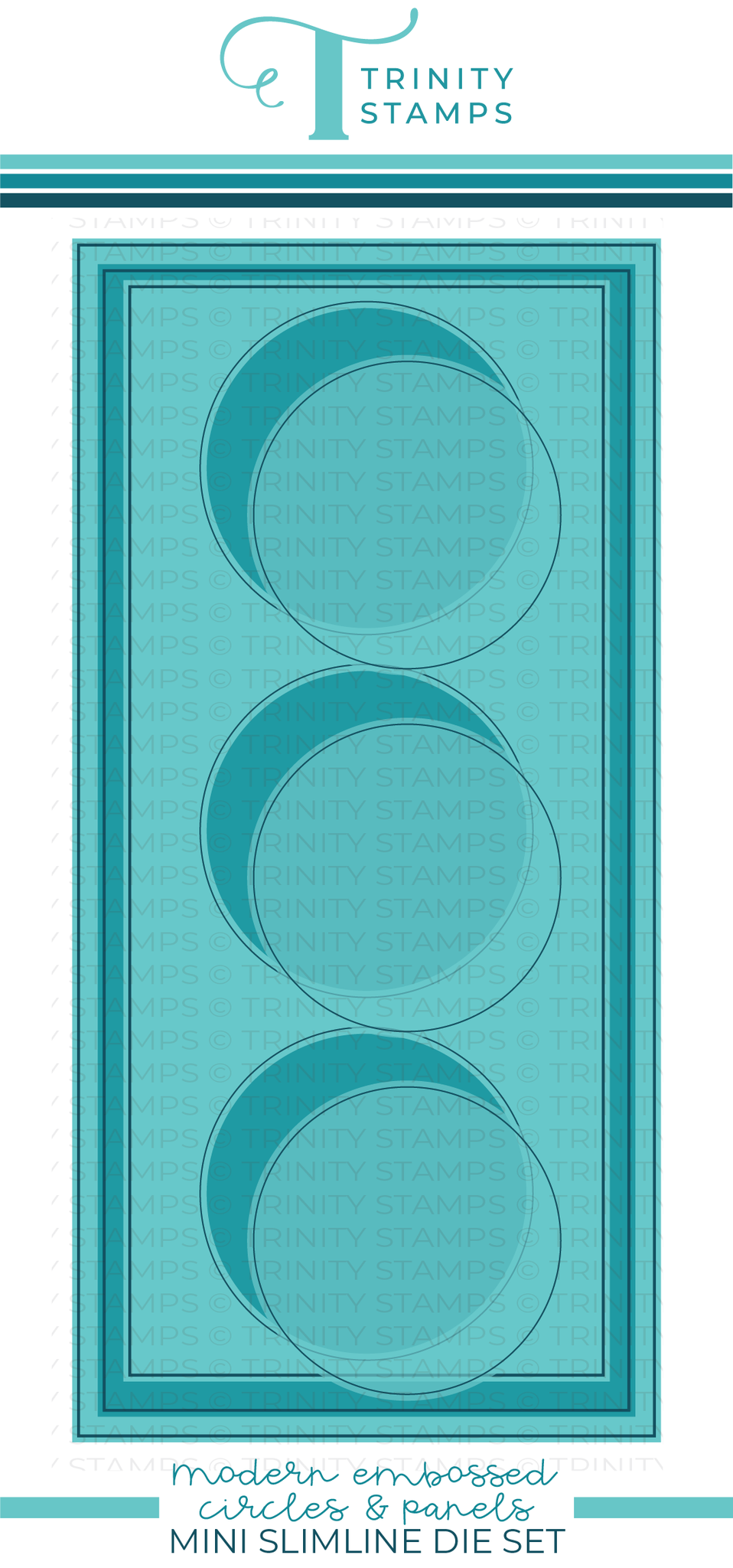 Trinity Stamps - Mini Modern Embossed Slimline Die Set