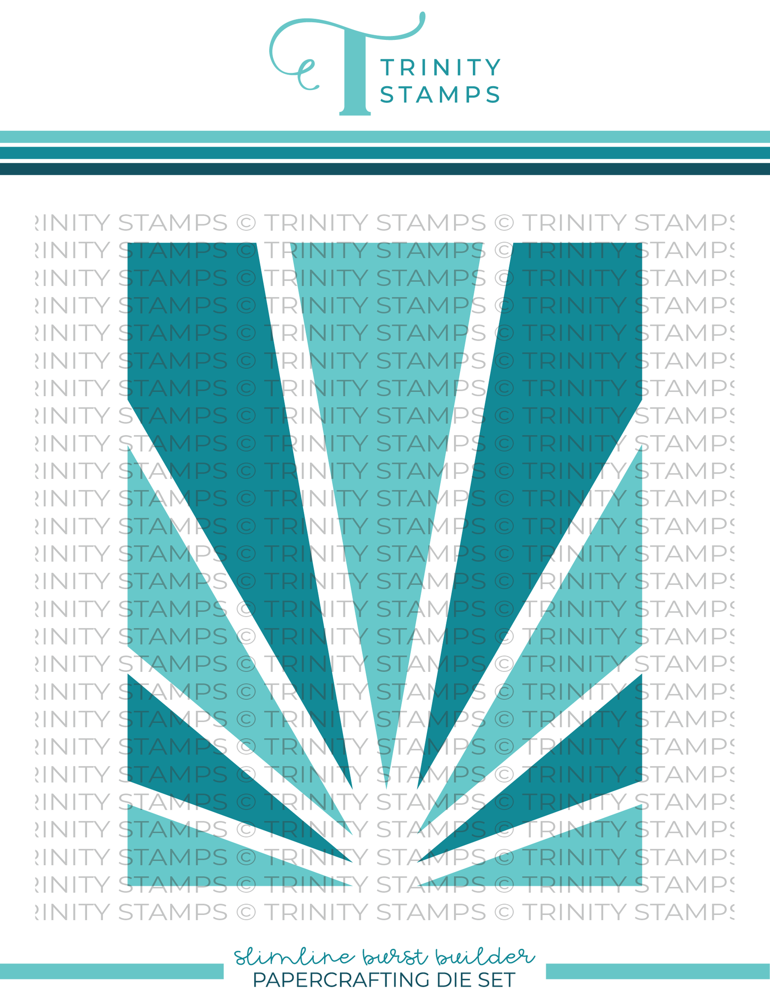 Trinity Stamps - Slimline Center Burst Die Set